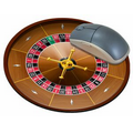 Roulette Wheel Stock Round Natural Rubber Mouse Pad (8" Diameter)